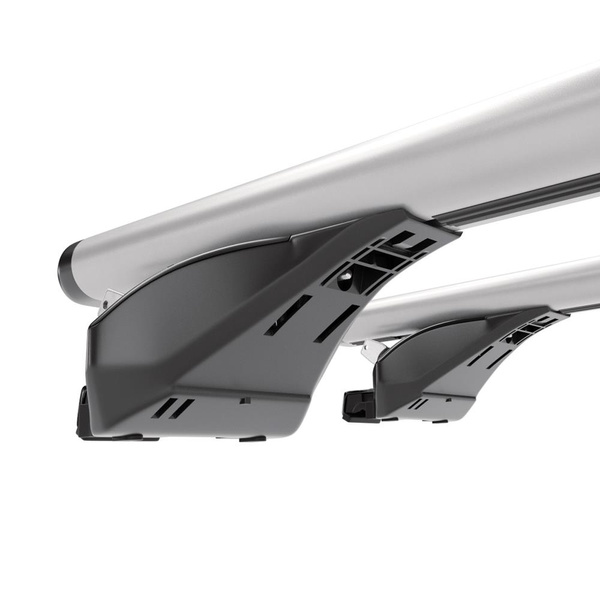 Barres de toit en aluminium adapté pour Seat Leon IV Sportstourer (2020-....) - Porte-Bagages de Voiture argent - rails intégrés