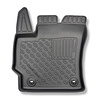 Kit tapis de coffre et tapis de voiture TPE pour: Toyota Corolla XII E210 Hayon (02.2019-....) - coffre supérieur;pour les voitures avec double plancher de coffre;également pour les hybrides