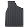 Tapis de sol en caoutchouc adapté pour Volkswagen Sharan I Van (1995-2010) - tapis de voiture - noir - 3 pcs.