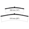 Balais d'essuie-glace de pare-brise adaptés pour Renault Twingo III Hayon (09.2014-12.2019) - balais plat