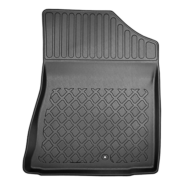 Tapis de sol en TPE adapté pour Kia Sorento II SUV (12.2015-10.2022) - 5 ou 7 sièges; sans la troisième rangée de sièges - tapis de voiture - noir