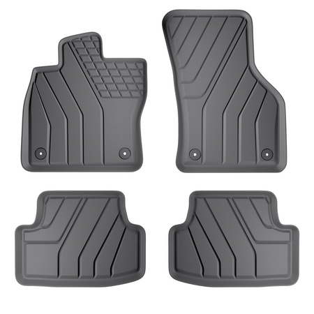 Tapis de sol en TPE adapté pour Seat Leon III Hayon, Sportstourer (2013-2020) - tapis de voiture - noir