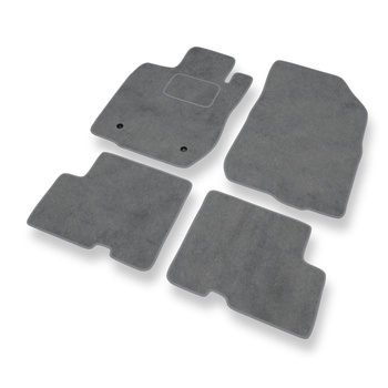 Tapis de Sol Velours adapté pour Dacia Logan I, II (2004-2020) - Premium tapis de voiture - gris