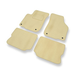 Tapis de Sol Velours adapté pour Seat Leon I Hayon (1998-2006) - Premium tapis de voiture - beige