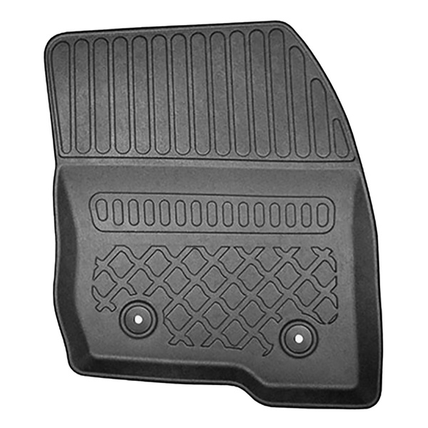 Tapis de sol en TPE adapté pour Ford S-Max II Monospace (09.2015-2023) - 5 ou 7 sièges; sans la troisième rangée de sièges - tapis de voiture - noir