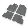Tapis de Sol Velours adapté pour Dacia Logan I, II Monospace (2004-2020) - Premium tapis de voiture - gris