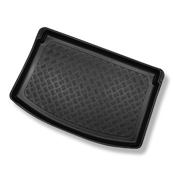 Tapis de coffre adapté pour Mazda CX-3 SUV (06.2015-12.2021) - bac de coffre - protection de coffre voiture - sur le niveau supérieur (aussi avec caisson de graves) et inférieur (seulement sans caisson de graves) du plancher amovible du coffre