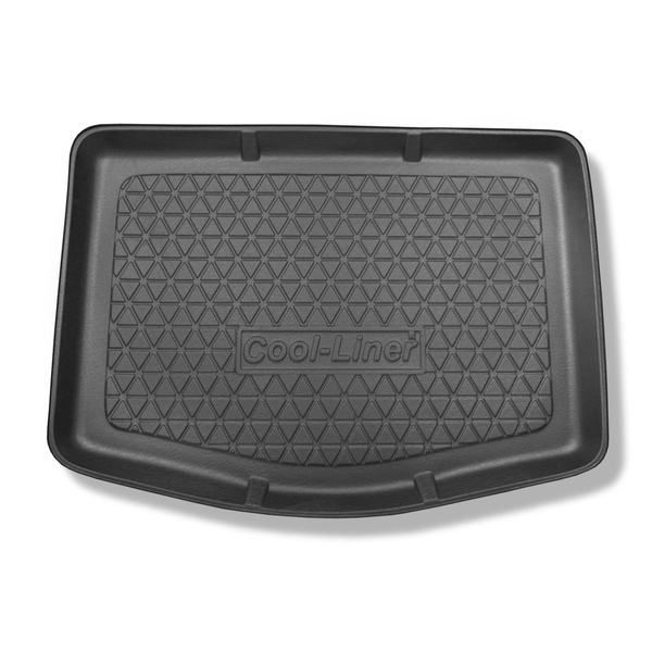 Tapis de coffre adapté pour Ford C-MAX II Monospace (11.2010-06.2019) - bac de coffre - protection de coffre voiture - avec roue de secours à usage temporaire