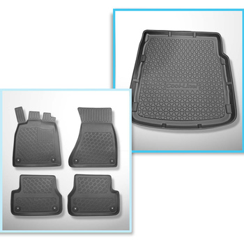 Kit tapis de coffre et tapis de voiture TPE PREMIUM pour: Audi A7 4G Sportback (09.2010-01.2018)