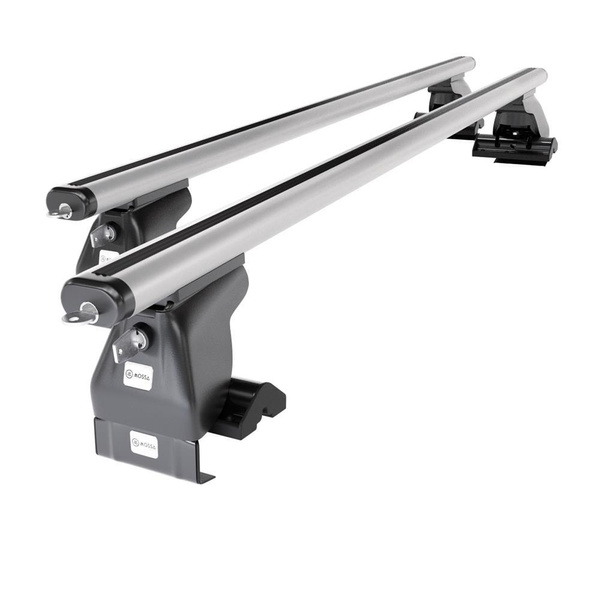 Barres de toit en aluminium adapté pour Alfa Romeo 159 Berline (2005-2012) - Porte-Bagages de Voiture argent - toit normal