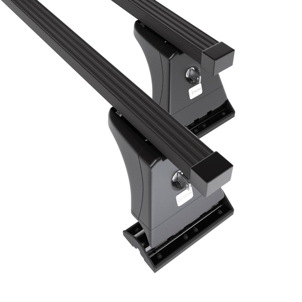 Barres de toit en acier adapté pour Peugeot Partner mk II Van (2008-2018) - Porte-Bagages de Voiture noir - points de montage - (suivant le modèle de voiture ils peuvent se situer à différents endroits)