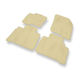 Tapis de Sol Velours adapté pour Ford S-Max II Monospace (2015-2023) - Premium tapis de voiture - beige