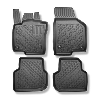 Tapis de sol en TPE adapté pour Volkswagen Jetta Berline (12.2015-10.2022) - tapis de voiture - noir