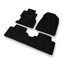 Tapis de Sol Velours adapté pour Honda Civic VII Coupé, Hayon, Berline (2001-2005) 3 portes, 4 portes - Premium tapis de voiture - noir