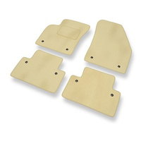 Tapis de Sol Velours adapté pour Volvo V50 I (2004-2012) - Premium tapis de voiture - beige