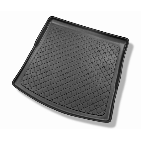 Tapis de coffre adapté pour Skoda Kodiaq SUV (03.2017-....) - bac de coffre - protection de coffre voiture - 5 places; coffre inférieur sans plancher amovible / coffre supérieur sur le plancher amovible dans sa position haute