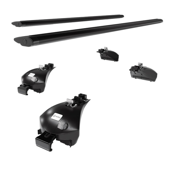 Barres de toit en aluminium adapté pour Mercedes-Benz GLA X156 SUV (2013-2019) - Porte-Bagages de Voiture noir - rails intégrés