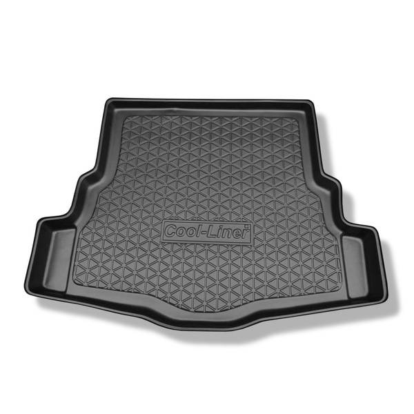 Tapis de coffre adapté pour Alfa Romeo 159 Berline (09.2005-2011) - bac de coffre - protection de coffre voiture - avec roue de secours taille normale
