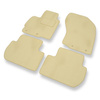 Tapis de Sol Velours adapté pour Peugeot 4007 SUV (2007-2012) - Premium tapis de voiture - beige