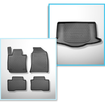 Kit tapis de coffre et tapis de voiture TPE pour: SsangYong Tivoli 0 Crossover (