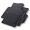 Tapis de sol en caoutchouc adapté pour Volkswagen Passat B7 Berline, SW (2010-2014) - tapis de voiture - noir - 4 pcs.