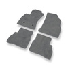 Tapis de Sol Velours adapté pour Fiat Doblo II (2010-2022) - Premium tapis de voiture - gris