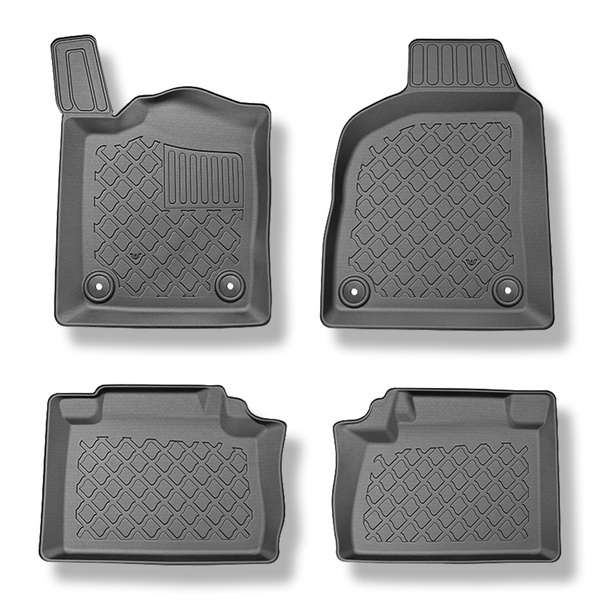 Tapis de sol en TPE adapté pour Dodge Durango III SUV (01.2011-....) - tapis de voiture - noir