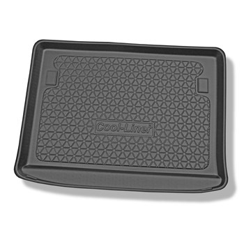 Tapis de coffre adapté pour Citroen DS5 Hayon (01.2012-12.2018) - bac de coffre - protection de coffre voiture - sans caisson de graves (sans système audio DENON); non pour version hybride