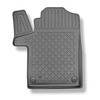 Kit tapis de coffre et tapis de voiture TPE pour: Mercedes-Benz EQV 300 Van (10.2020-....) - version Extra longue (Extra Long) (empattement 3430 mm, longueur du véhicule 5370 mm);pour la 3ème rangée de sièges;sans séparation de l'espace bagage;la partie a