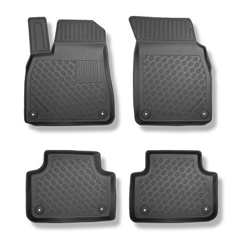 Tapis de sol en TPE adapté pour Audi Q7 4M SUV (06.2015-....) - 5 ou 7 sièges; sans la troisième rangée de sièges - tapis de voiture - noir