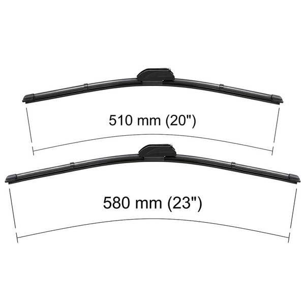 Balais d'essuie-glace de pare-brise adaptés pour BMW 3 E46 Compact, Coupé, Cabriolet, Berline, Touring (04.1998-2005) - balais plat