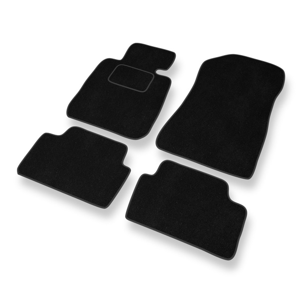 Tapis de Sol Velours adapté pour BMW 1 E81/E87 Coupé, Hayon (2004-2013) - Premium tapis de voiture - noir