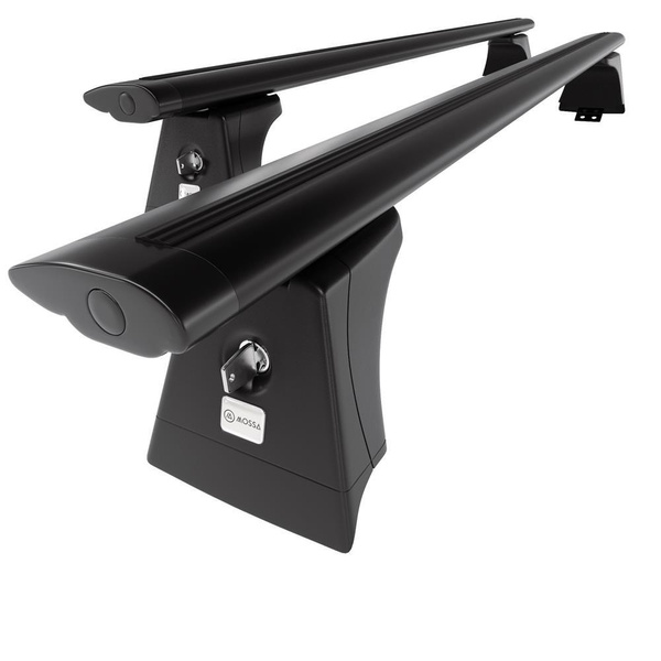 Barres de toit en aluminium adapté pour Toyota RAV4 V SUV (2019-....) - Porte-Bagages de Voiture noir - rails intégrés