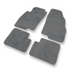 Tapis de Sol Velours adapté pour Fiat Grande Punto Hayon, Van (2005-2012) - Premium tapis de voiture - gris