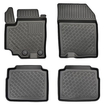 Tapis de sol en TPE adapté pour Suzuki SX4 II S-Cross Crossover (09.2013-2019) - tapis de voiture - noir