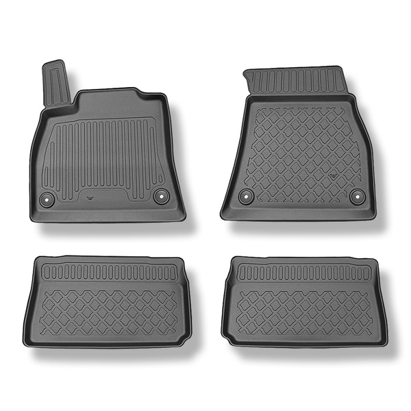 Tapis de sol en TPE adapté pour Audi e-tron SUV, Sportback (05.2019-2022) - tapis de voiture - noir
