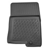 Tapis de sol en TPE adapté pour SsangYong Musso II Pick-Up (07.2018-....) - sans la troisième rangée de sièges - tapis de voiture - noir