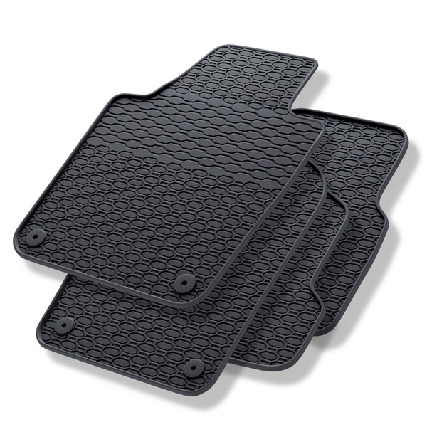 Tapis de sol en caoutchouc adapté pour Volkswagen Polo V (2009-2017) - tapis de voiture - noir