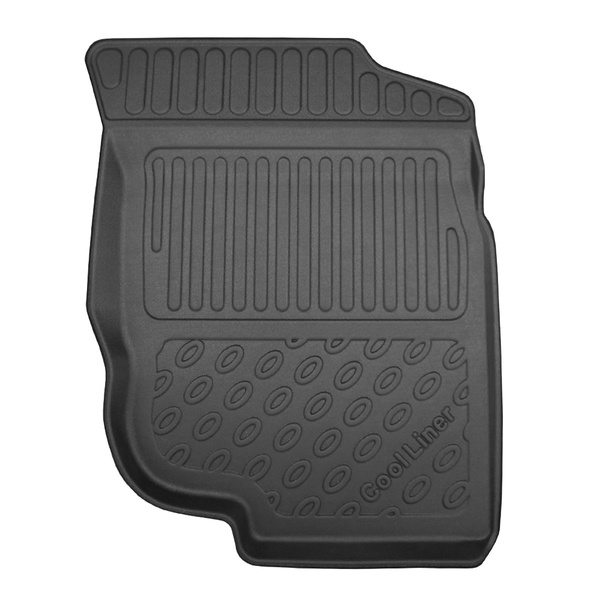 Tapis de sol en TPE adapté pour Toyota Hilux VII Pick-Up (12.2015-10.2022) - cabine double - tapis de voiture - noir
