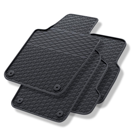 Tapis de sol en caoutchouc adapté pour Skoda Fabia III (2014-2021) - tapis de voiture - noir