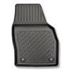 Tapis de sol en TPE adapté pour Skoda Kamiq Crossover (09.2019-....) - tapis de voiture - noir