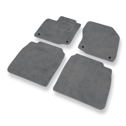 Tapis de Sol Velours adapté pour Honda Civic IX Coupé, Hayon, Berline, Tourer (2012-2017) 3 portes, 5 portes - Premium tapis de voiture - gris