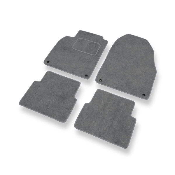 Tapis de Sol Velours adapté pour Saab 9-3 II Cabriolet, SportCombi, SportBerline (2002-2012) - Premium tapis de voiture - gris