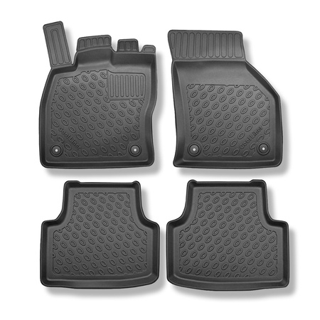 Tapis de sol en TPE adapté pour Skoda Octavia IV Liftback (06.2020-....) - tapis de voiture - noir