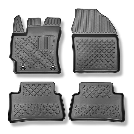 Tapis de sol en TPE adapté pour Toyota Corolla Cross SUV (11.2022-....) - tapis de voiture - noir