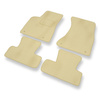 Tapis de Sol Velours adapté pour Audi Q5 I 8R SUV (2008-2016) - Premium tapis de voiture - beige
