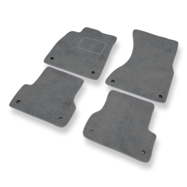 Tapis de Sol Velours adapté pour Audi A7 I 4G Sportback (2010-2017) - Premium tapis de voiture - gris