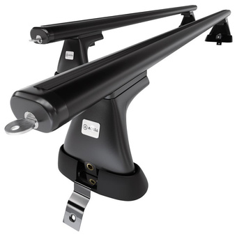 Barres de toit en aluminium adapté pour Dacia Logan II Berline (2013-2020) - Porte-Bagages de Voiture noir - toit normal