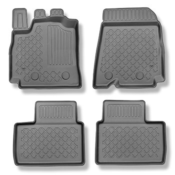 Tapis de sol en TPE adapté pour Renault Arkana SUV (03.2021-....) - non pour E-Tech Hybrid - tapis de voiture - noir