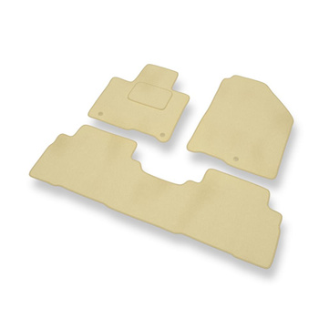 Tapis de Sol Velours adapté pour Kia Sorento III (2014-2020) - Premium tapis de voiture - beige